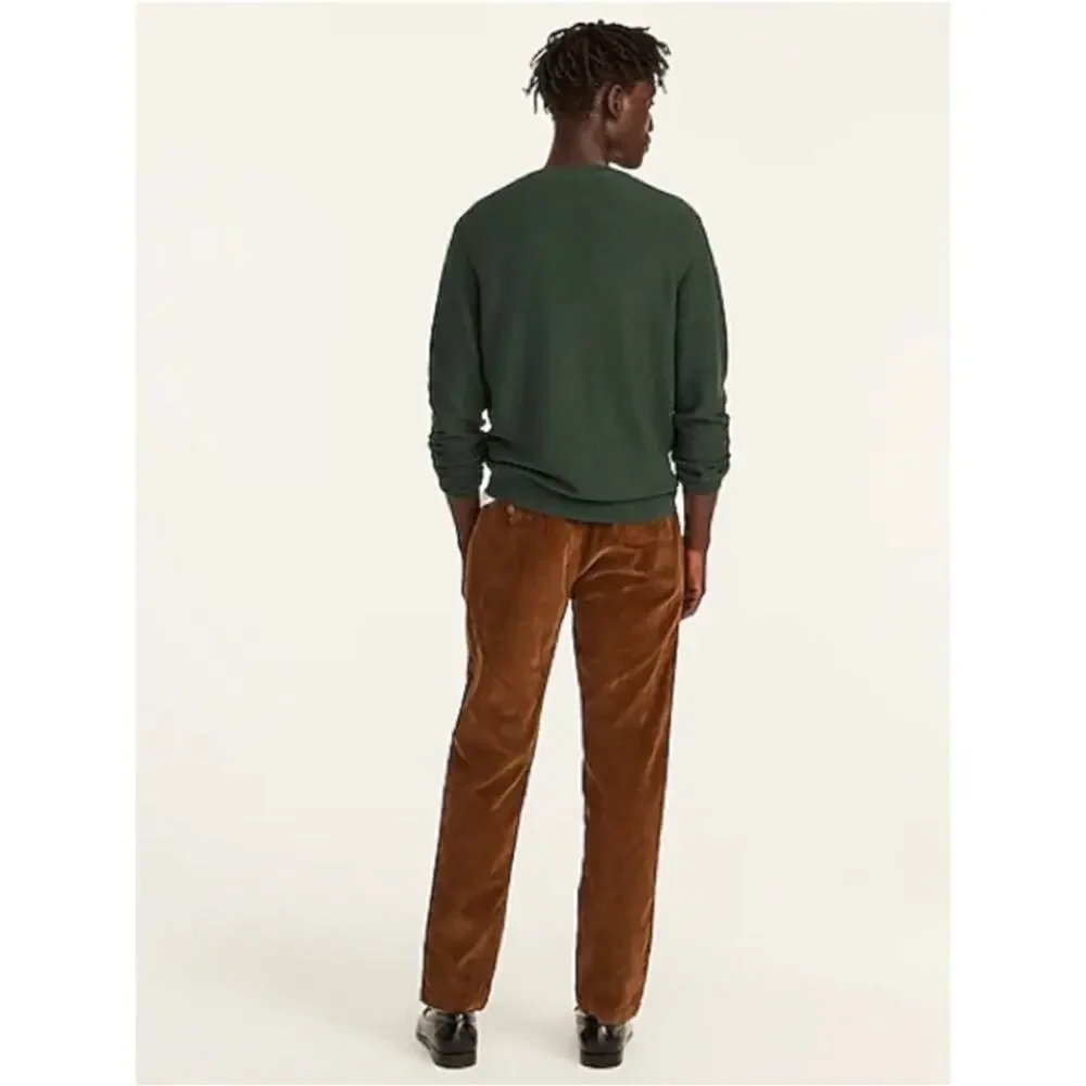 J. Crew 100% Cotton Crewneck Sweater Garter Stitch Military Green H6060 Large